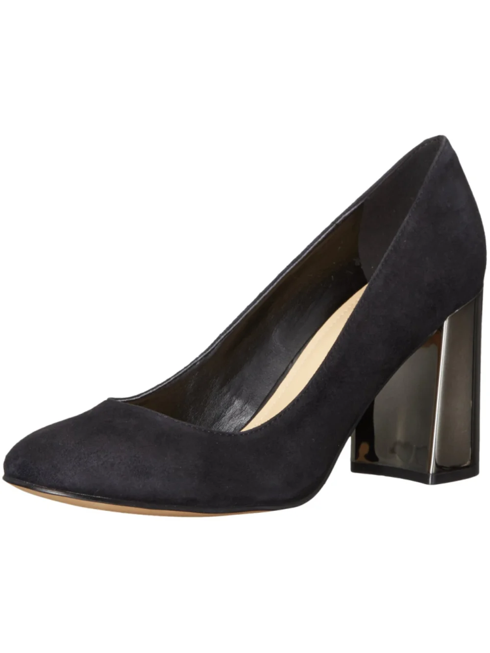 Mark Fisher Women’s Black Almond Toe Block Heel Pumps Size 7M